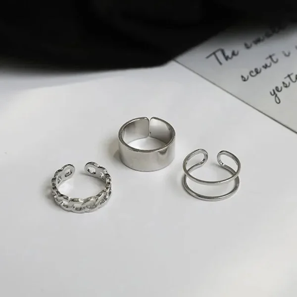 Personalize Your Style with the 3pcs/set Resizable Rings – The Perfect Anniversary or Birthday Gift!