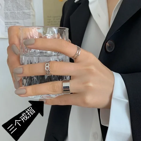 Personalize Your Style with the 3pcs/set Resizable Rings – The Perfect Anniversary or Birthday Gift!