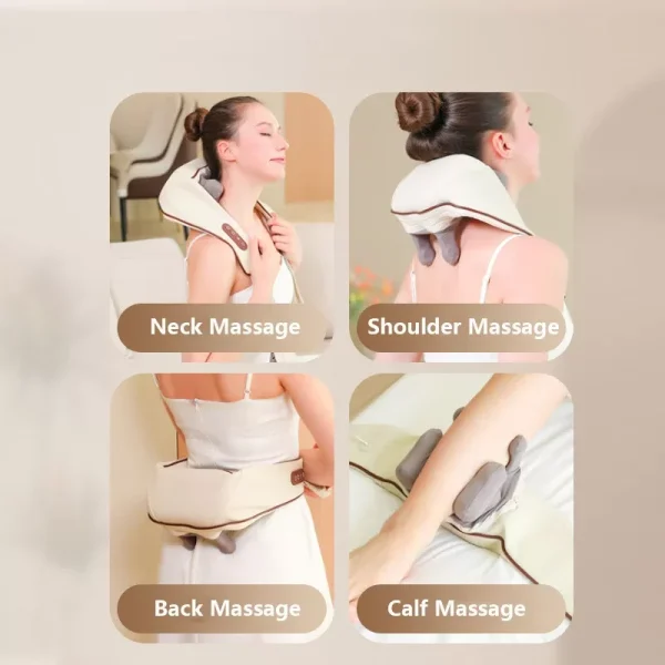 Electric Neck And Back Massager Wireless Neck And Shoulder Kneading Massage