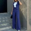 Two-piece Suit Elegant Lady Baggy Pants Set with Sleeveless price in Pakistan - Image 3