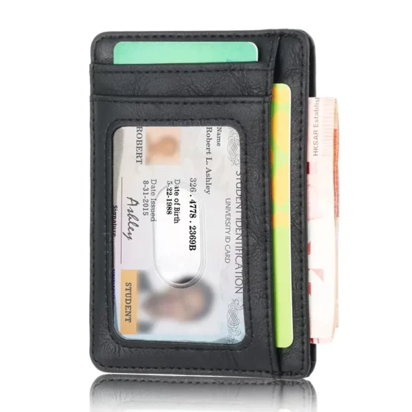 Leather Wallet Credit ID Card Holder Purse Money Case for Men