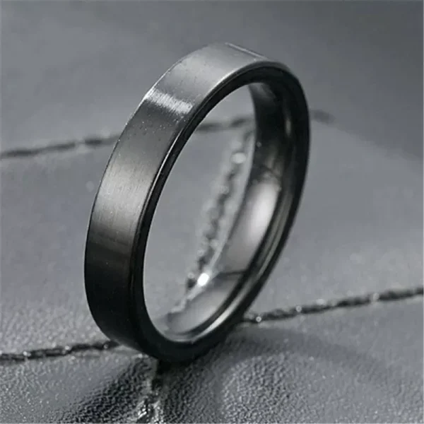 Women Ring Simple Stainless Steel Couple Jewelry