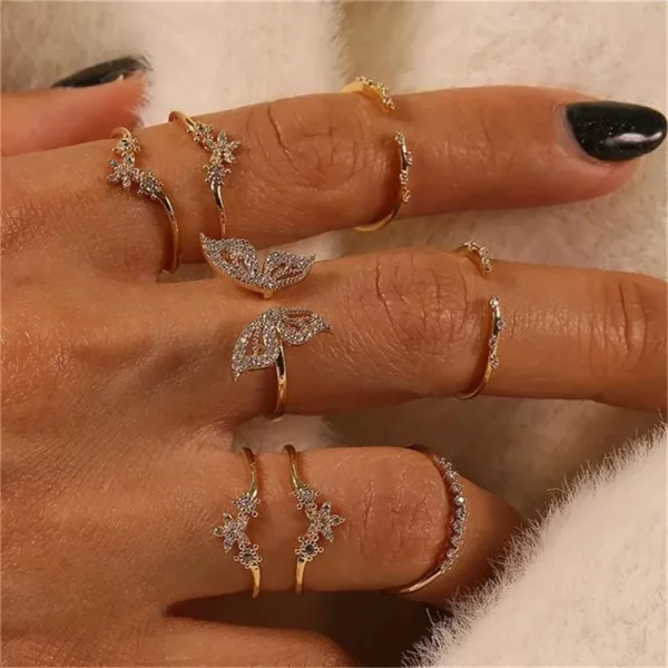 women 10pcs Rings Set price in Pakistan