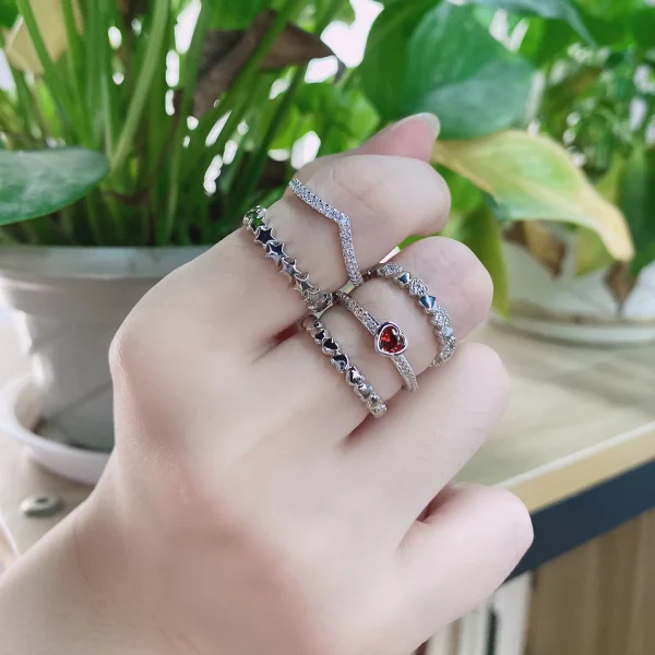 Ring New Fashion Silver Color Ring For women
