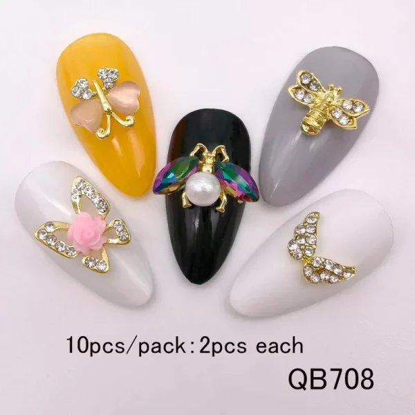 Nail art decorations shiny glass nail art accessories