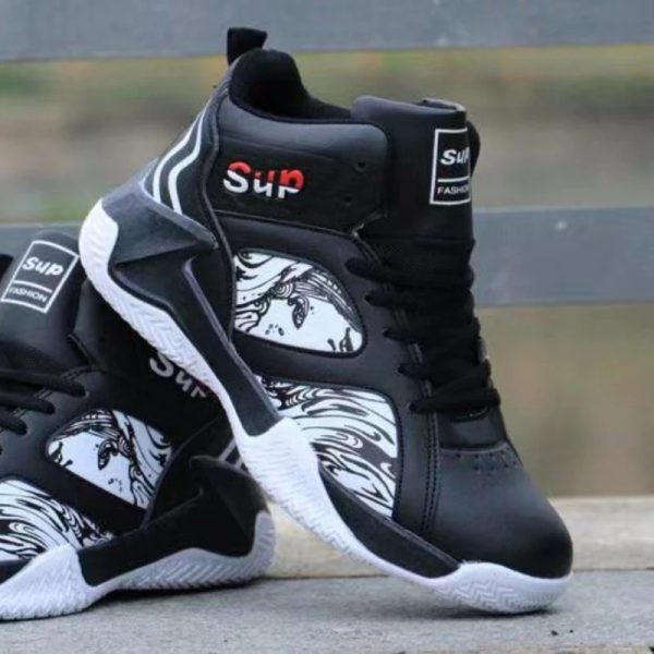 New Anti-Slip Men’s Sneaker High Top Men’s Basketball Shoes Luxury Comfortable Running Shoes Fashionable Versatile Casual Shoes