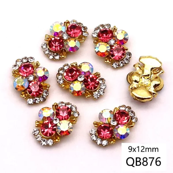 nail art decoration charm golden alloy with shiny color
