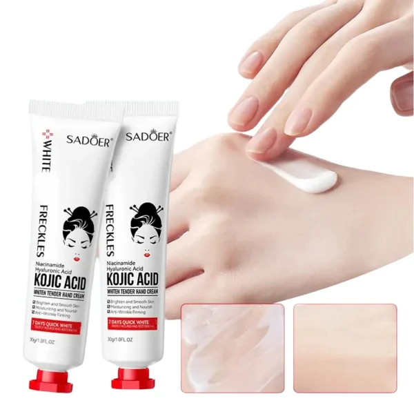 Kojic Acid Hand Cream for Bright Skin | SADOER – 2025 Deal