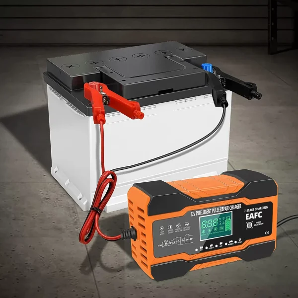 12V 24V 12A 10A Battery Charger Smart Fast Charging for Car Batteries 7-Stage Charge Pulse Repair for AGM in pakistan