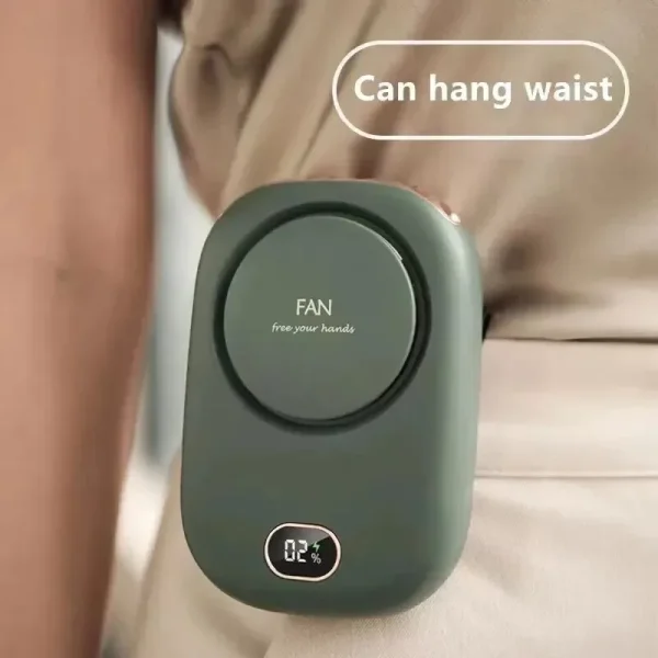 Portable Hanging Neck Fan Mini Cooling Waist Bladeless USB Rechargeable