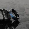 Men Stainless Steel Celtic Dragon Ring Heart Black Zircon Women Wedding Rings Set Valentine's Day Jewelry - Image 4