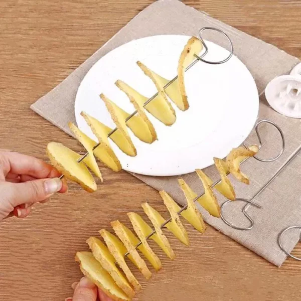 Potato Spiral Cutter Potato Tower Making Machine