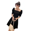 New 2024 Short Sleeve Korean Dress for Office Ladies price in Pakistan - Image 5