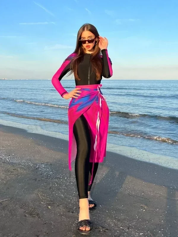Set Modest Burkini Femmes Swimming Suit Muslim Swimwear Women in Pakistan