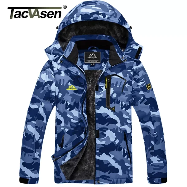 Winter Fleece Lined Jacket Men’s Fleece Lining Coats Thermal Warm Jacket Hikingt Walking Jacke