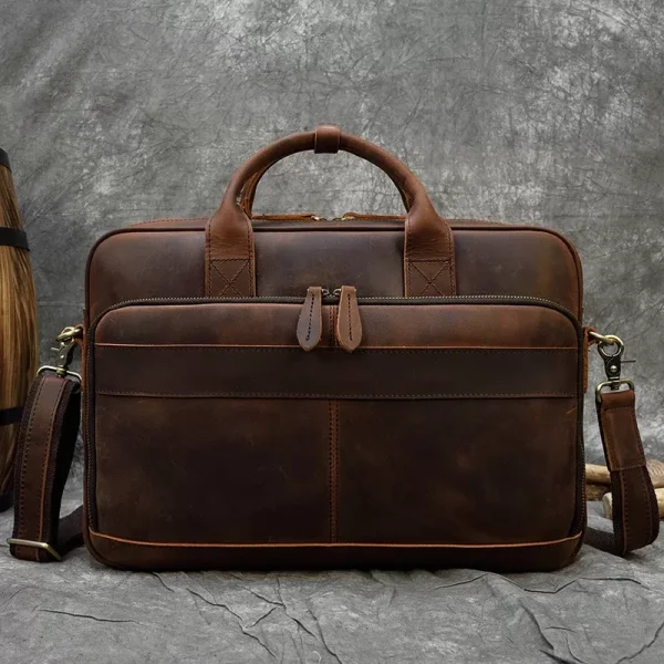 Get a Classic Look with the Retro Laptop Briefcase Bag for Men