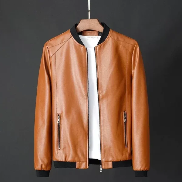 Men New Leather Jacket Motorcycle Jacket Men Black Biker PU Baseball Jacket Plus Fashion Causal
