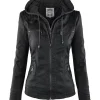 Leather Jacket Women 2023 Basic Jacket Coat Female Winter Motorcycle Jacket - Image 2