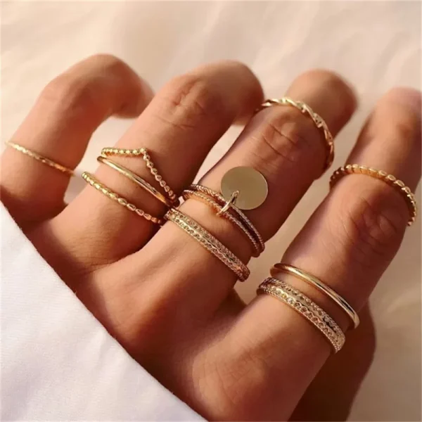 women 10pcs Rings Set price in Pakistan