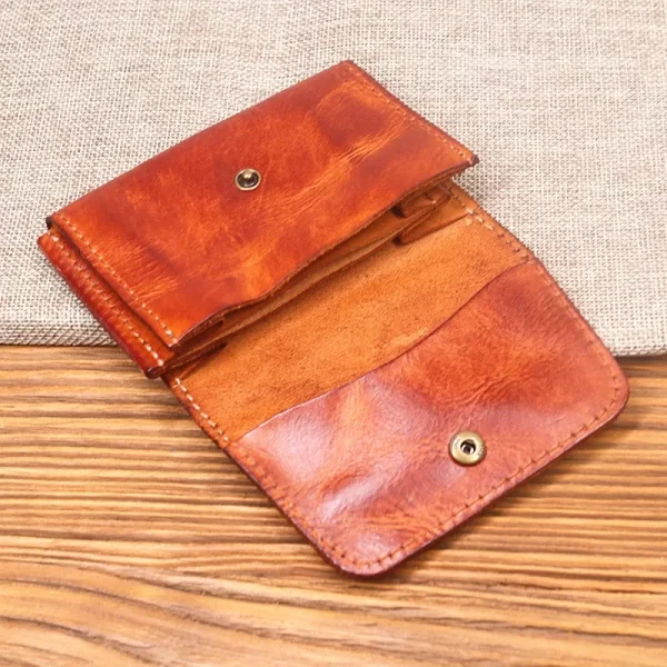 2024 Genuine Leather Wallet For Men | Male Vintage Cowhide Short Small Men’s Purse