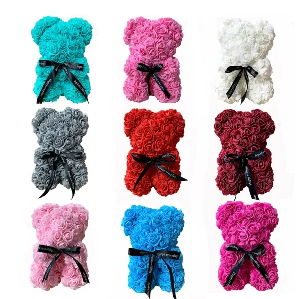 Valentines Day Gift Rose Teddy Bear From Flowers