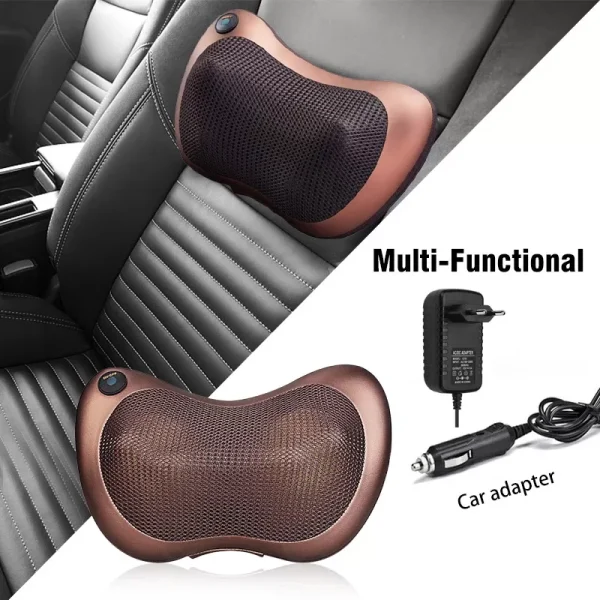 Heating Kneading Infrared Therapy Pillow Shiatsu Neck Massager For bod