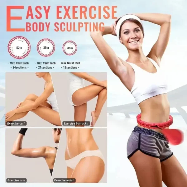 24 Sections Smart Sport Hoop Adjustable Thin Waist Massager