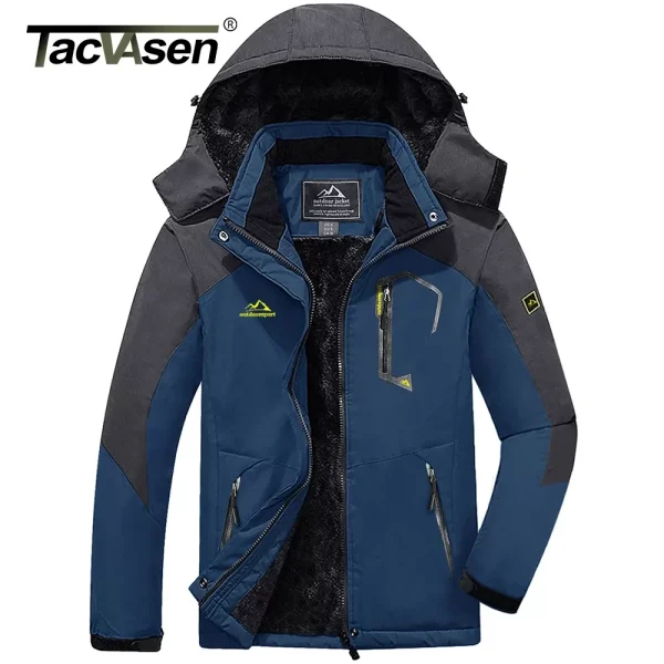 Winter Fleece Lined Jacket Men’s Fleece Lining Coats Thermal Warm Jacket Hikingt Walking Jacke
