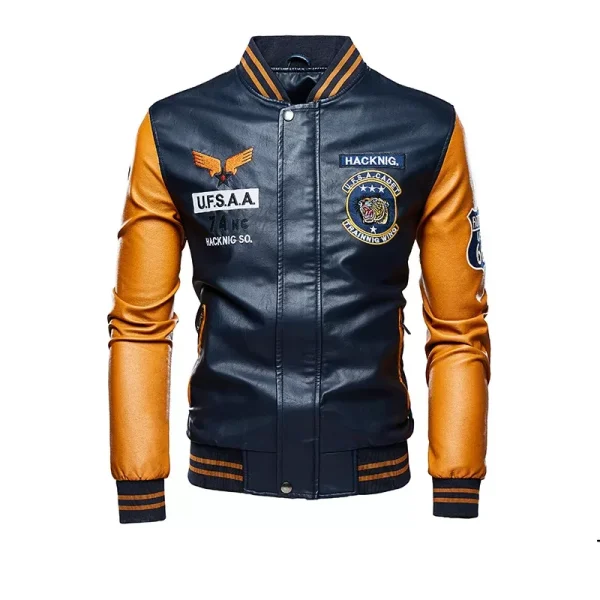 New Spring and Autumn Motorcycle men’s Leather Jacket in pakisan