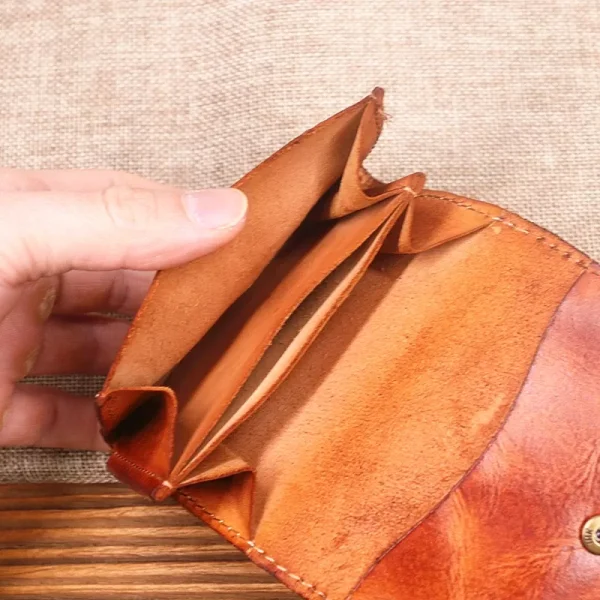 2024 Genuine Leather Wallet For Men | Male Vintage Cowhide Short Small Men’s Purse