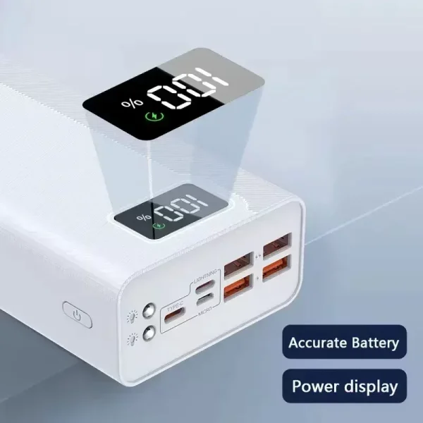 100W Power Bank 50000mAh 4 USB Super Fast Charging Portable Powerbank for Huawei iPhone 14 Xiaomi price in pakistan