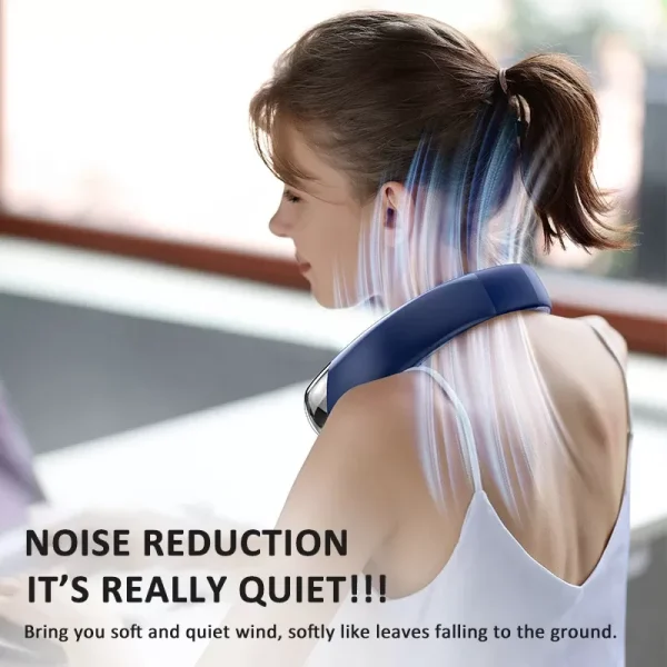 2024 New Neck Fan Mute Portable Fan LED Digital Display 5th Gear