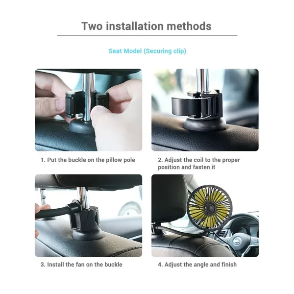 Auto Headrest Ventilation Fan- Adjustable Price in Pakistan