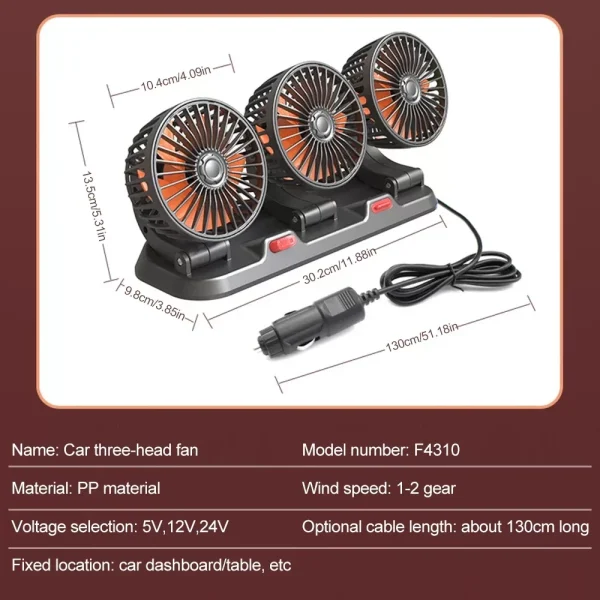 Beat the Heat Anywhere: 360° Head Car Fan for Ultimate Cooling