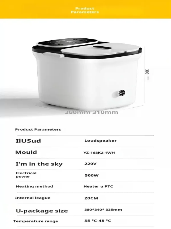 Electric Massage Footbath with Constant Temperature Heating and Soothing