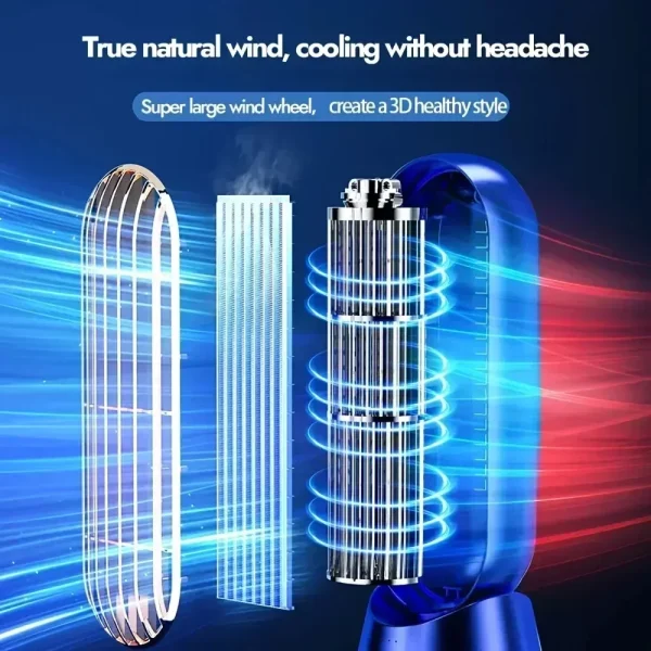 720° Strong Wind Cooling USB LED Display 5 Speed Adjustment Desktop Tower Fan