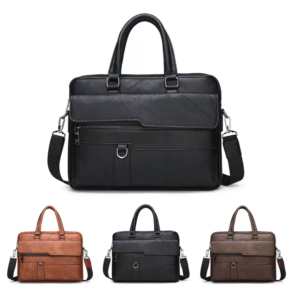 New Men Briefcase Bag Classical Leather Business Handbag