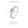 Sterling Silver Hollow Heart Double Layer Diamond Promise Rings For Couple - Image 5