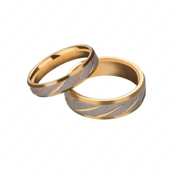 Golden Wave Pattern Wedding Rings for Couples price in Pakistan