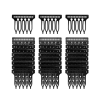 Nunify 12-24Pcs/Lot Black Wig Comb Clips With Steel Tooth Polyester Cloth Wig Accessories Styling Tools Convenient For Hair - Image 3
