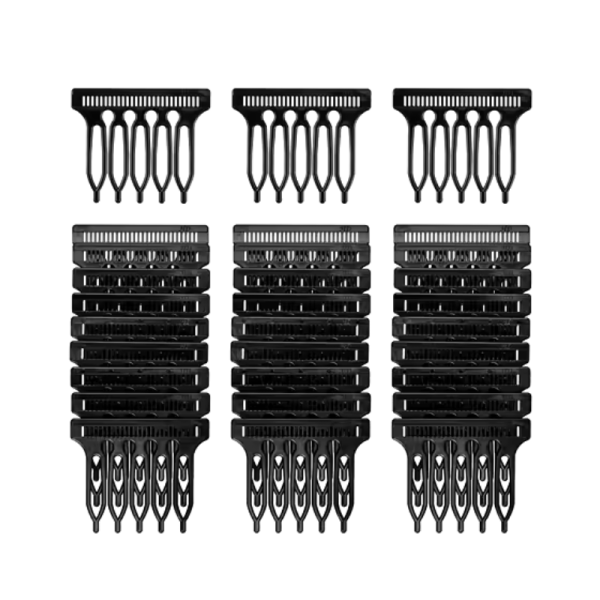 Nunify 12-24Pcs/Lot Black Wig Comb Clips With Steel Tooth Polyester Cloth Wig Accessories Styling Tools Convenient For Hair
