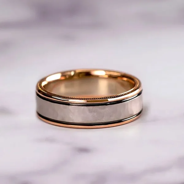 Charm Couple Rings Men Stainless Steel Rings Rhinestones Zircon Women