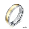 Couple Rings - Women Exquisite Rhinestones Zirconia Rings Set Simple Stainless Steel Men Ring Fashion Jewelry For Lover Gifts - Image 2