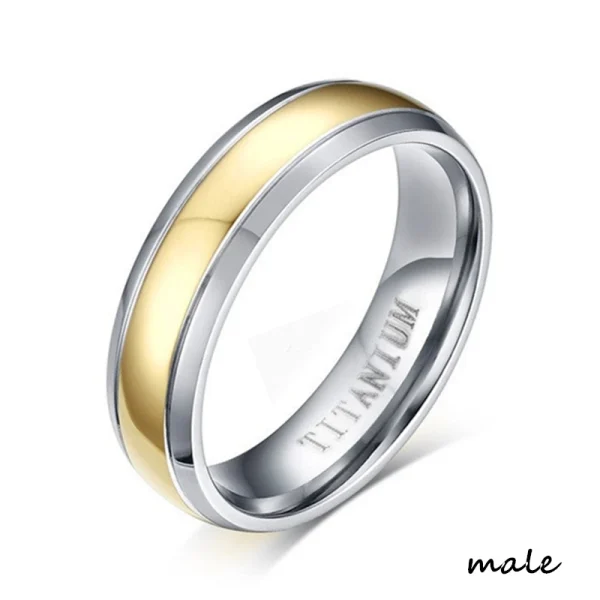 Couple Rings – Women Exquisite Rhinestones Zirconia Rings Set Simple Stainless Steel Men Ring Fashion Jewelry For Lover Gifts