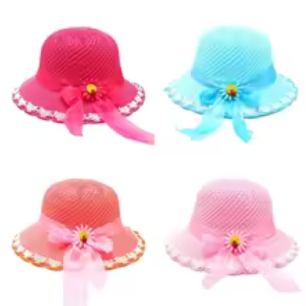 little girls summer straw sun hats