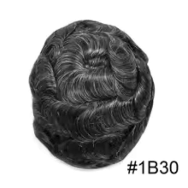 Toupee Mono Male Wig Men Wig 100% Natural Human Hair Durable Male Hair Prosthesis Toupee Men 6″ Hair Replacement System For Men