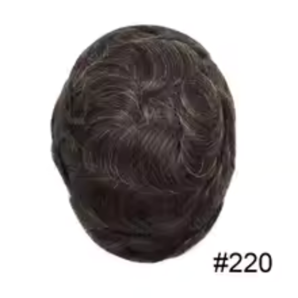 Toupee Mono Male Wig Men Wig 100% Natural Human Hair Durable Male Hair Prosthesis Toupee Men 6″ Hair Replacement System For Men