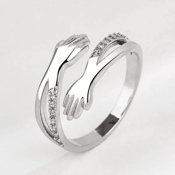 Luxury Fashion Zircon Hug Rings for Women