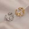 Stainless Steel Circle Geometric Rings for womem - Image 2