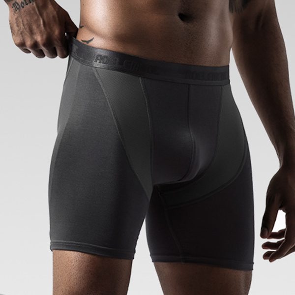 Man’s Underwear Panties Sports Running Lengthened Anti-wear Leg Modal Ice Silk Mesh Men Underpantes Solid Panties